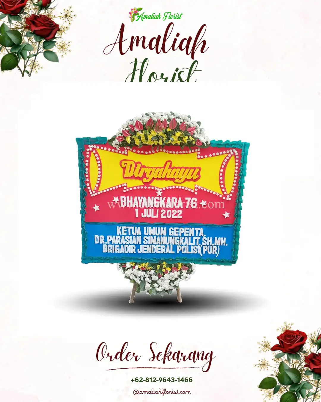 Papan Bunga HUT Ulang Tahun Singkawang Selatan